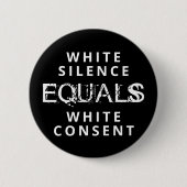 White Silence EQUALS White Concept Ronde Button 5,7 Cm (Voorkant)