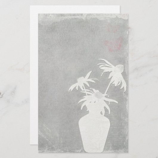 White Silhouette Briefpapier (Voorkant / Achterkant)