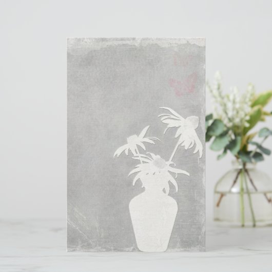 White Silhouette Briefpapier (Staand voorkant)