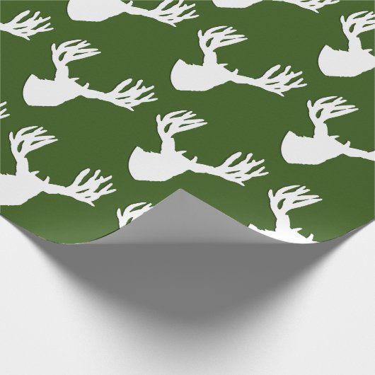 White Silhouette Buck Cadeaupapier (Hoek)