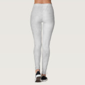 White Silhouette Dog Gray Stucco Leggings (Achterkant)