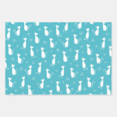 White Silhouette katten pastollen alle kleuren Inpakpapier Vel (Voorkant)