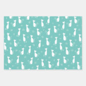 White Silhouette katten pastollen alle kleuren Inpakpapier Vel (Voorkant 3)