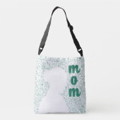 White Silhouette of a Mam Canvas tas (Achterkant)