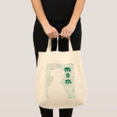 White Silhouette of a Mam Canvas tas (Voorkant (product))