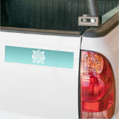 White Silhouette Snapper Turtle Bumpersticker (Op Truck)