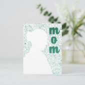 White Silhouette van een moeder Briefkaart (Staand voorkant)