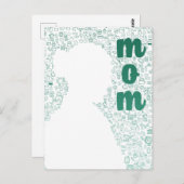 White Silhouette van een moeder Briefkaart (Voorkant / Achterkant)