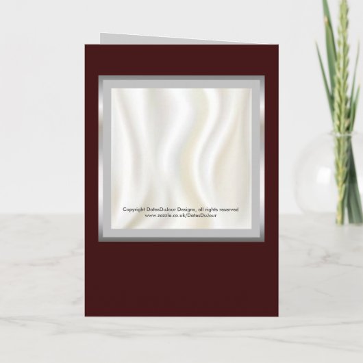 White silk Wedding programma (Achterkant)