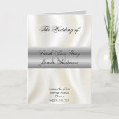 White silk Wedding programma (Voorkant)
