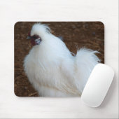 White Silkie Chicken Muismat (Met muis)