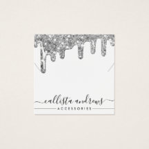 White Silver Chunky Glitter Drift Ketting Display