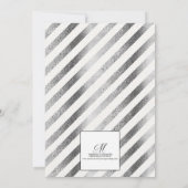 White Silver Floral 10th Wedding Jubileum Kaart (Achterkant)