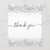 White Silver Glitter-budget bedankt voor je kaart (Voorkant)