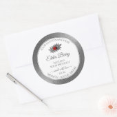White Silver Glitter Product Labels Red Ladybug (Envelop)