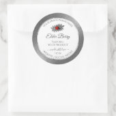 White Silver Glitter Product Labels Red Ladybug (Tas)