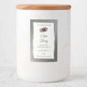 White Silver Glitter Product Labels Red Ladybug Voedselcontainer Etiket (Voorkant)