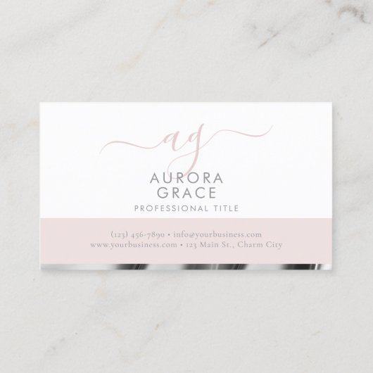 White Silver Grace Visitekaartje (Achterkant)