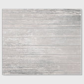White Silver Grey Grahite Grungy Wood Rustic Cadeaupapier (Vlak)