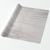 White Silver Grey Grahite Grungy Wood Rustic Cadeaupapier (Uitgerold)