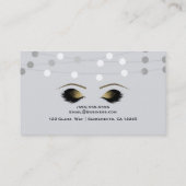 White Silver Lights Makeup Eyelashes Beauty Spa Visitekaartje (Achterkant)