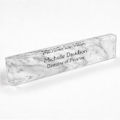 White & Silver Marble Executive Naambordje