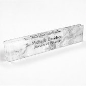 White & Silver Marble Executive Naambordje