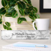 White & Silver Marble Executive Naambordje