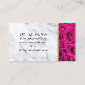 White Silver Marble Glitter Texture Event Planning Visitekaartje (Achterkant)