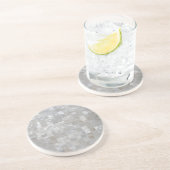 White Silver Moeder Pearl Print Tiled Zandsteen Onderzetter (Zijkant)