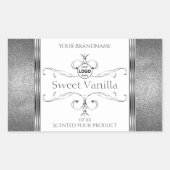 White Silver Product Labels decor met Logo (Voorkant)