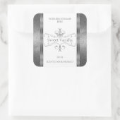White Silver Product Labels  decor met Logo (Tas)