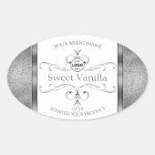 White Silver Product Labels  decor met Logo (Voorkant)