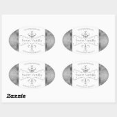 White Silver Product Labels  decor met Logo (Vel)