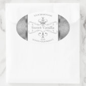 White Silver Product Labels  decor met Logo (Tas)