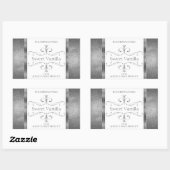 White Silver Product Labels Glitter  Decor (Vel)
