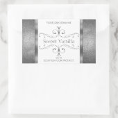 White Silver Product Labels Glitter  Decor (Tas)