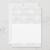 White Silver Pumpkin Storybook Hearts Fall Wedding Kaart (Achterkant)