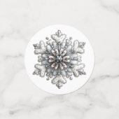 WHITE SILVER RED HOLIDAY CHRISTMAS THEME CONFETTI (Kleine voorkant)