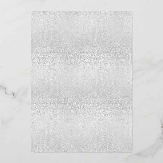 White Silver roos Gold floral elegant bruiloft Folie Uitnodiging (Achterkant)