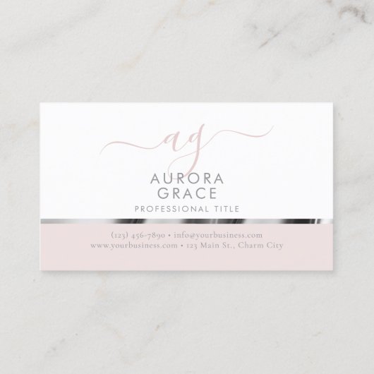 White Silver Serenity Visitekaartje (Achterkant)