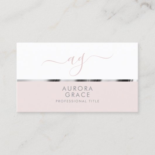 White Silver Serenity Visitekaartje (Voorkant)