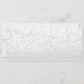 White Silver Sparkle Glitter VIP Ticket Wedding Kaart (Achterkant)