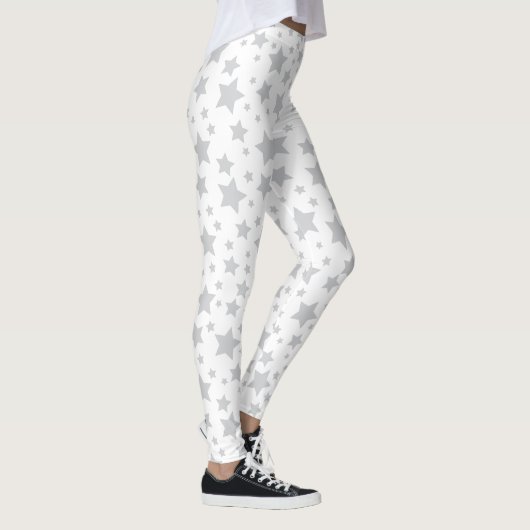 White Silver Stars Leggings (Rechts)