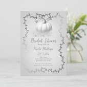 White Silver verhalenboek Wit pompoen Vrijgezellen Kaart (Staand voorkant)