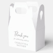 White & Silver Wedding Favor Box Bedankdoosjes (Geopend)