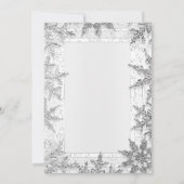 White & Silver Winter Snowflakes Vrijgezellenfeest Kaart (Achterkant)