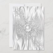 White Silver Winter Wonderland Kerstfeest Kaart (Achterkant)