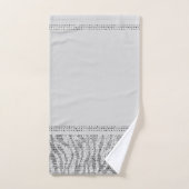 White Silver Zebra Wild Animal Print Exotic Glam Bad Handdoek (Handdoek)