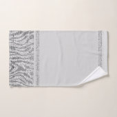 White Silver Zebra Wild Animal Print Exotic Glam Bad Handdoek (Handdoek)